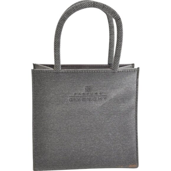 (L2) Authentic Givenchy Hand Bag Gray Leather Luxury Vintage Designer Handbag - Picture 1 of 9
